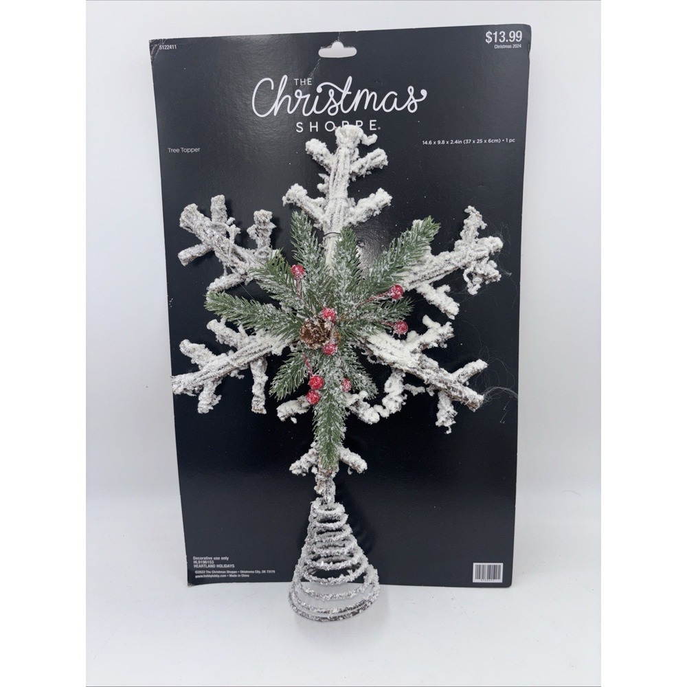 NEW The Christmas Shoppe Tree Toppers,, See Pics